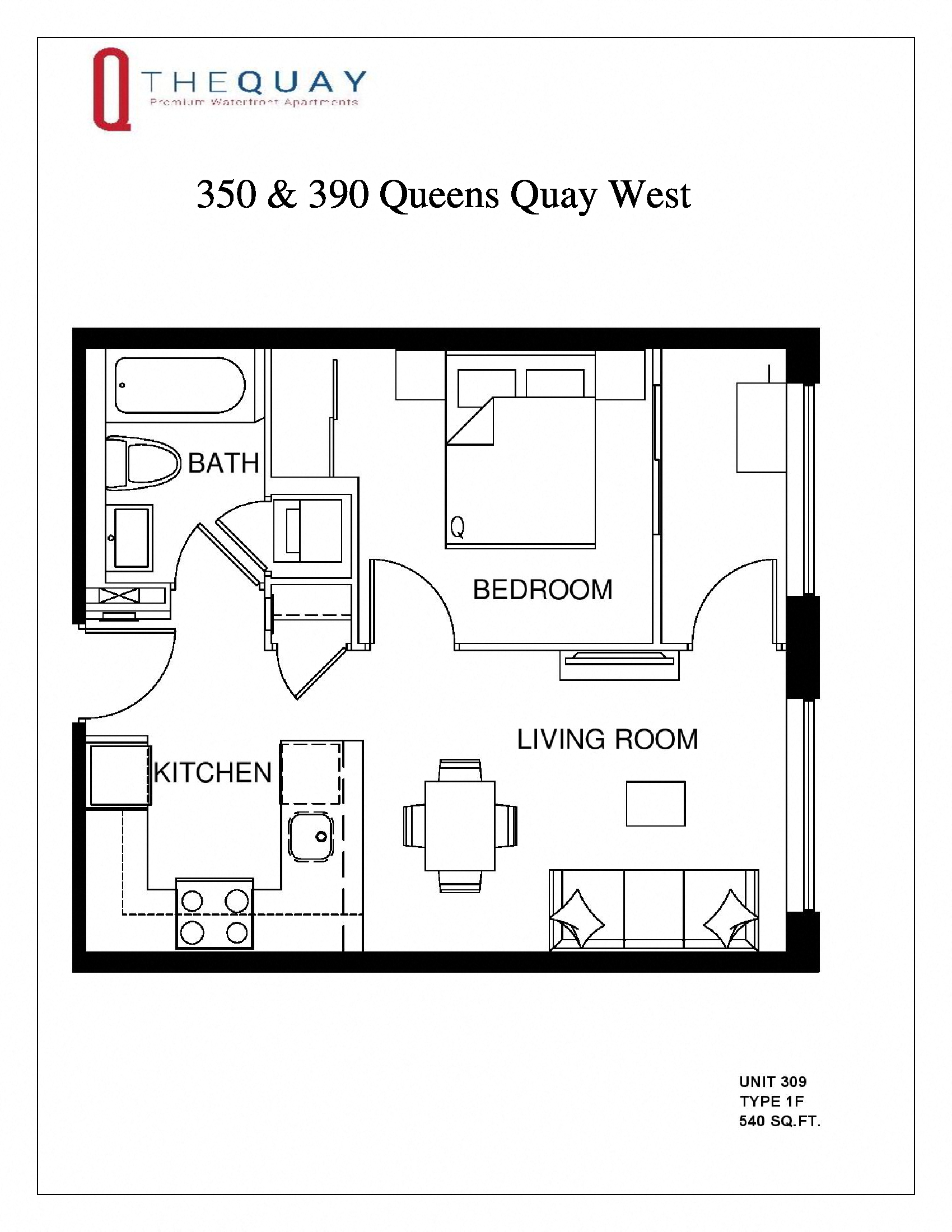 390 Queens Quay West 1-2 Beds Apartment for Rent - Photo Gallery 17